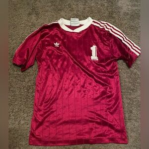 Adidas Red and White Sports Jersey